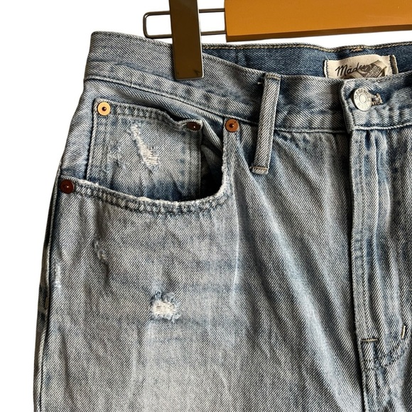 Madewell The Perfect Vintage Jean Size 29 Light wash Distressed Knee Hol… - Picture 5 of 15